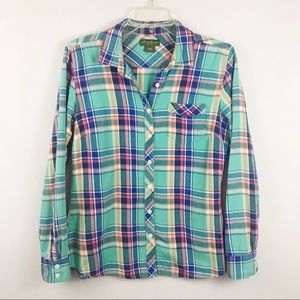 Eddie Bauer plaid button down